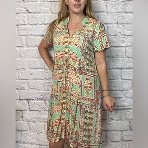 Tolani Collection Bohemian Floral Print Midi Dress